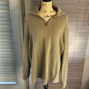 Men’s Polo pullover with zipper at neck. Size XL.